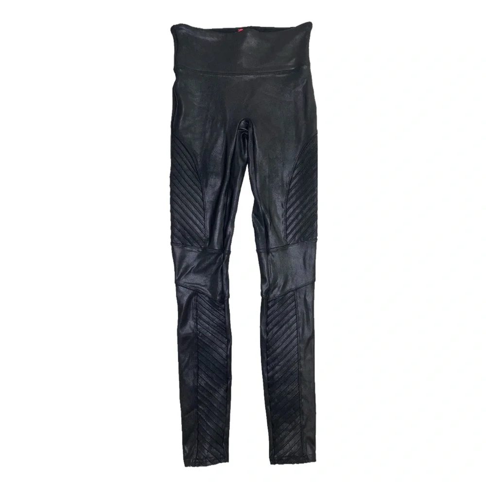 Spanx Faux Leather Moto Leggings XS - Picture 4 of 6
